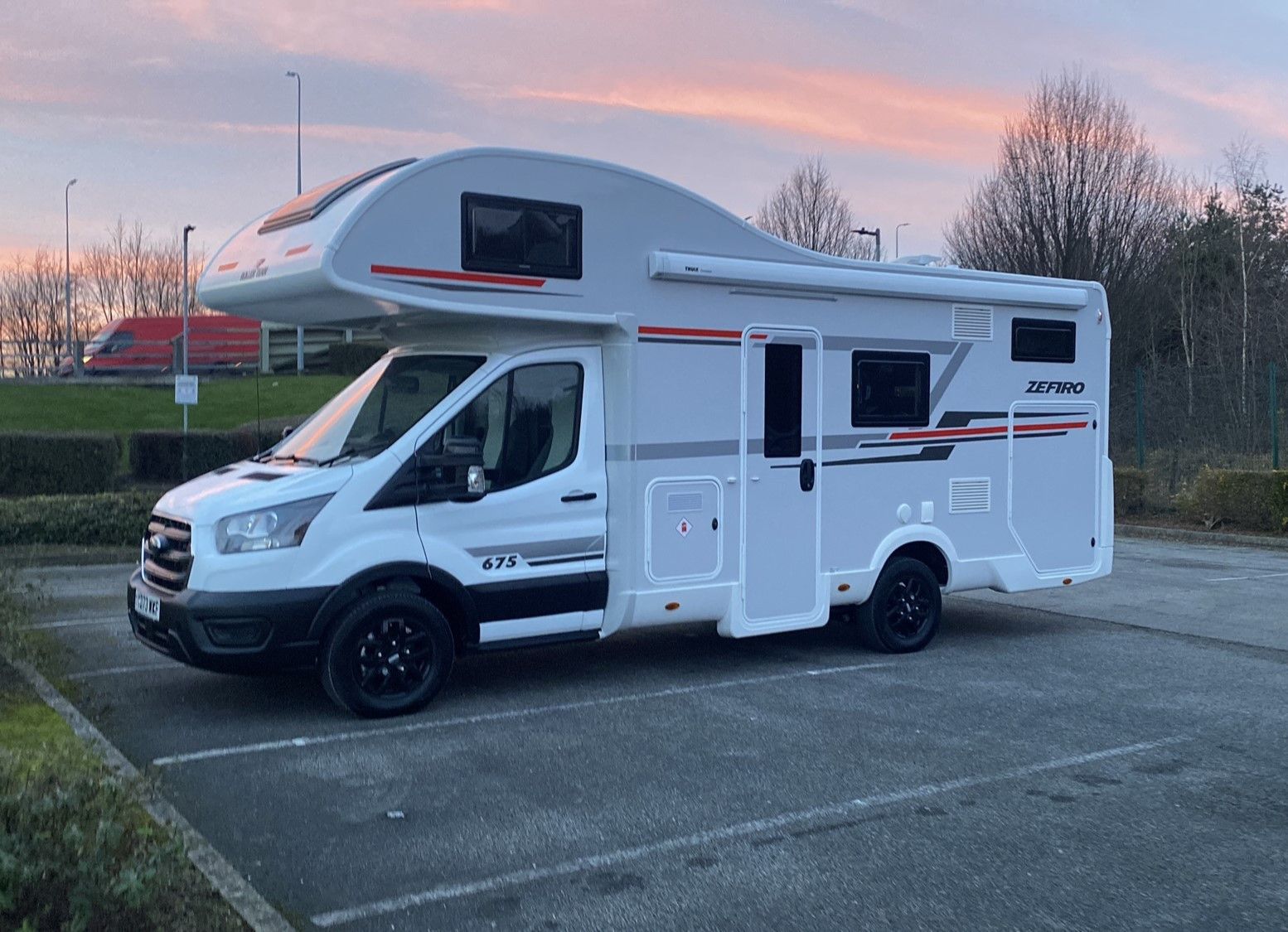 A OverCab Motorhome called panda and for hire in Sittingbourn, England