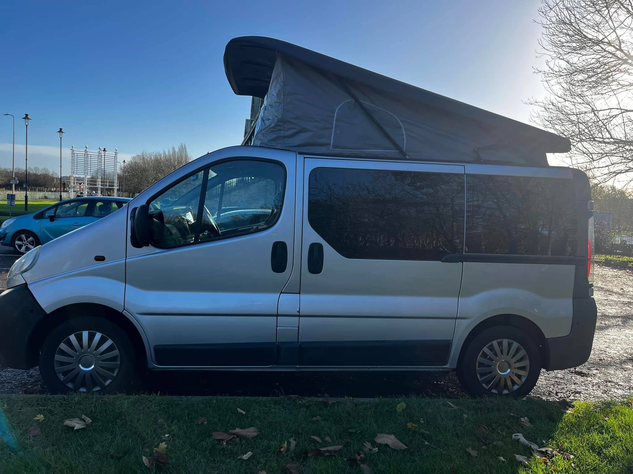 A Vauxhall Campervan called Frank and for hire in , Gloucestershire