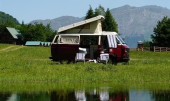 A VW T3 Campervan called Kozmo and for hire in Ljubljana, 