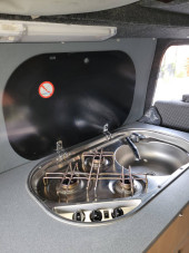 A VW T5 Campervan called Grey-Wolf and for hire in Oldham, Lancashire