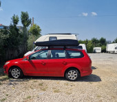 A Ford Campervan called CherryRoofTent and for hire in Tirana, Europe
