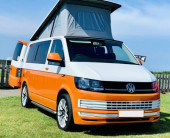 A VW T6 Campervan called Gina and for hire in Laxey, Isle of Man