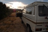 A VW T3 Campervan called Notty and Mountains near Perpignan for hire in London, 