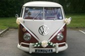 A VW T1 Splitscreen Campervan called Rosie-VW and Rosie front for hire in Stoke on Trent, Staffordshire