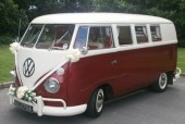 A VW T1 Splitscreen Campervan called Rosie-VW and Rosie side for hire in stoke on trent, Staffordshire