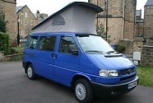 A VW T4 California Campervan called VwWestfalia-0722 and A complete look at the van, with an elevated roof. for hire in Sheffield, South Yorkshire