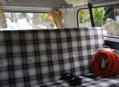Back seat folds into rad double bed