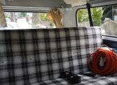 A VW T2 Brazilian Campervan called Viv and Back seat folds into rad double bed for hire in London , London