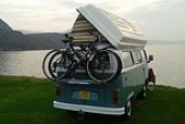 A VW T2 Classic Campervan called Campbell and what could be better than this for hire in Dollar, Perth and Kinross