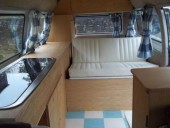 A  Campervan called Murdoch and Inside for hire in Keighley, North Yorkshire
