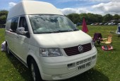A VW T5 Campervan called Crystal-White and for hire in Kessingland, Suffolk