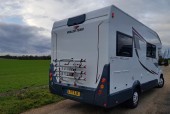 A Roller team Motorhome called Darcell and Rear View with Bike Rack for hire in Diss, Norfolk