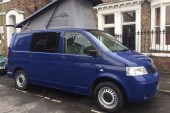 A  Campervan called York and With roof up.  for hire in York, North Yorkshire