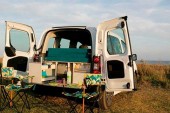 A VW T5 Campervan called Mini-Camp and for hire in Cadiz, Europe