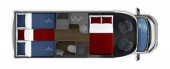 A Low Profile Motorhome called Therry and Night Layout for hire in Leicester, Leicestershire