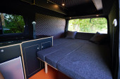 A VW T5 Campervan called Two-Tone-Tangerine-Dream and for hire in Brighton & Hove, East Sussex