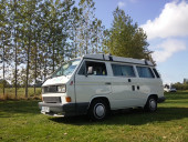 A VW T5 Campervan called Blanch-Westfalia and for hire 