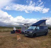 A VW T5 Campervan called Grey-Wolf and for hire in Oldham, Lancashire