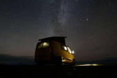A Ford Campervan called Bumblebee and Camping under the Milky Way! for hire in Stromness, Orkney Islands