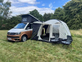 A VW T6 Campervan called Snug and Extra Hire Charges - Awning Tent for hire 