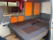 A  Campervan called Orangey and Rock & Roll bed fitted for hire in London, London