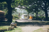 A VW T1 Splitscreen Campervan called BlueCream-Split and For bridesmaids too.. for hire in Gillingham, Kent