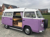 A VW T2 Brazilian Campervan called Roobarb and for hire in Malpas, Cheshire