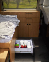 A VW T3 Campervan called Lurji and for hire in Tbilisi, Georgia