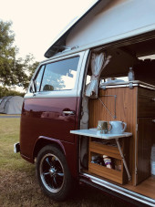 A VW T2 Classic Campervan called Alfred and for hire in Taunton, Somerset