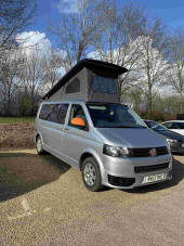 A VW T5 Campervan called Max-the-Camper and for hire in Milton Keynes , Buckinghamshire
