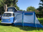 A VW T2 Classic Campervan called Tilly-the-Camper and for hire 