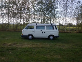 A  Campervan called Blanch-Westfalia and Chilling in the shade for hire in , Devon