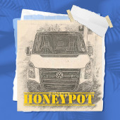 A VW Crafter Campervan called Honeypot- and for hire 