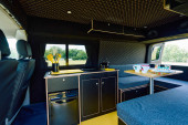 A VW T5 Campervan called Mellow-Yellow and for hire in Hove, West Sussex