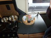 A Renault Campervan called Raquel and 4 Ring Hob, and preparation area for hire in Newcastle Upon Tyne, Northumberland