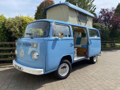 A VW T2 Classic Campervan called Campo-TV-Star and for hire in Colyford, Devon