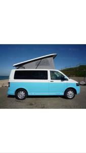 A VW T5 Campervan called Bluebell-VW and for hire in Woking, Surrey
