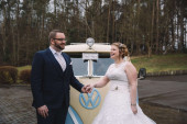 A VW T1 Splitscreen Campervan called BlueCream-Split and for hire in Gillingham, Kent