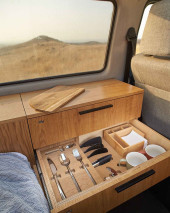 A VW T3 Campervan called Lurji and for hire in Tbilisi, Georgia