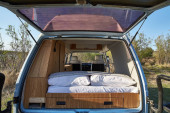 A VW T3 Campervan called Lurji and for hire in Tbilisi, Georgia