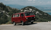 A VW T3 Campervan called Redzo and for hire in Ljubljana, Europe