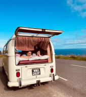 A VW T2 Classic Campervan called Begbie and for hire in Halifax, West Yorkshire