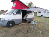A VW T4 Campervan called Link and for hire 
