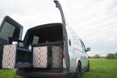 A VW T5 Campervan called Romper-Swamper and for hire in Hickstead, West Sussex