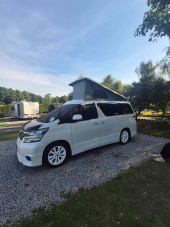 A Toyota Campervan called Vellfire and for hire in Kilmarnock, Ayrshire