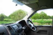 A VW T5 Campervan called Romper-Swamper and for hire in Hickstead, West Sussex