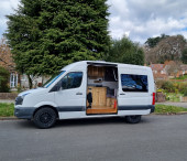 A VW Crafter Campervan called Chad and for hire